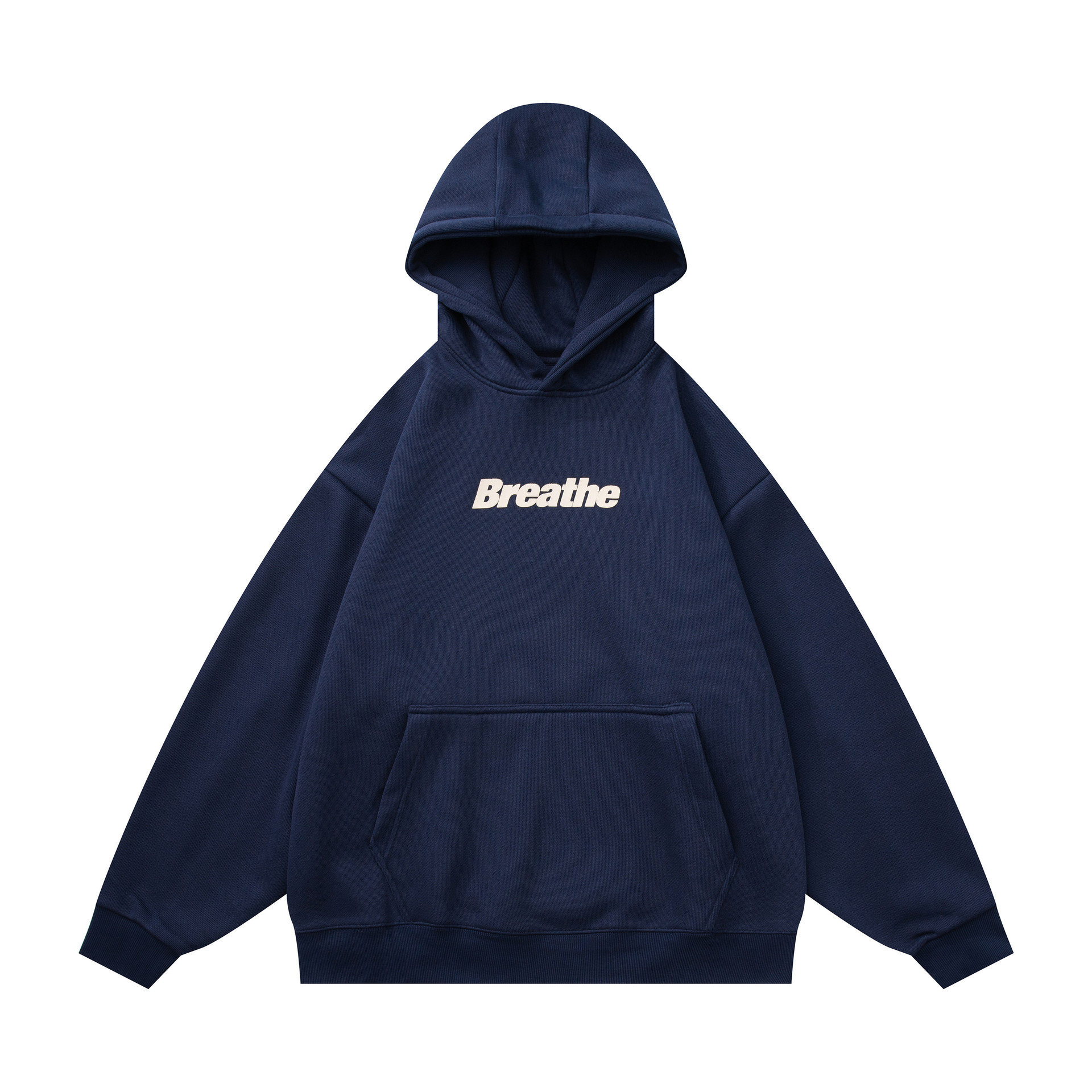 Oversized Cotton Typography Hoodie