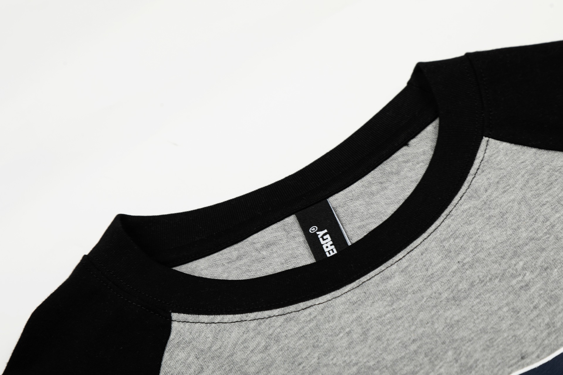 Print Color-Blocking Shoulder Sleeve Long Sleeve T-Shirt Unisex