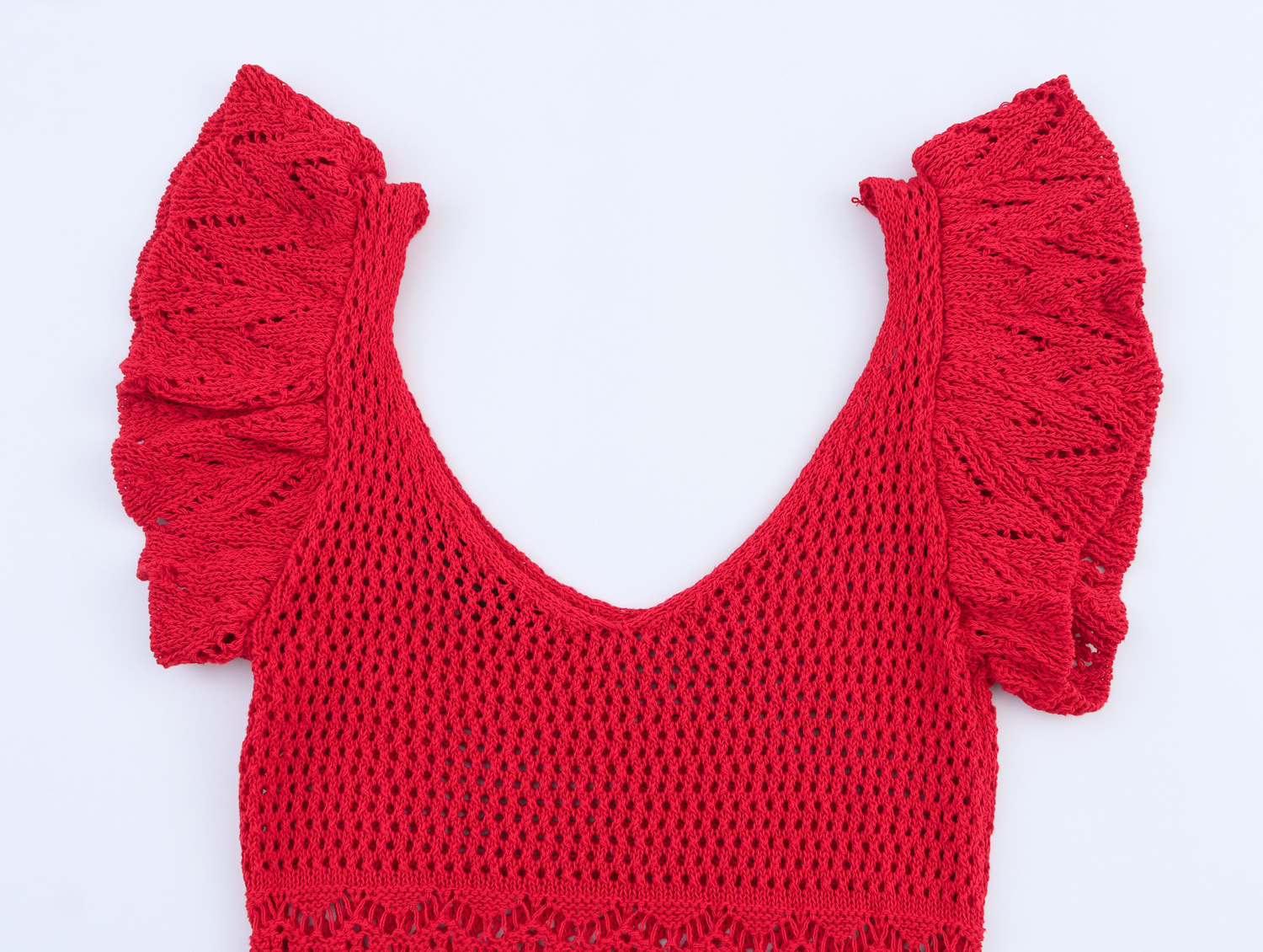 Women's Clothing Layered Decorative Textured Knit Mini Dress