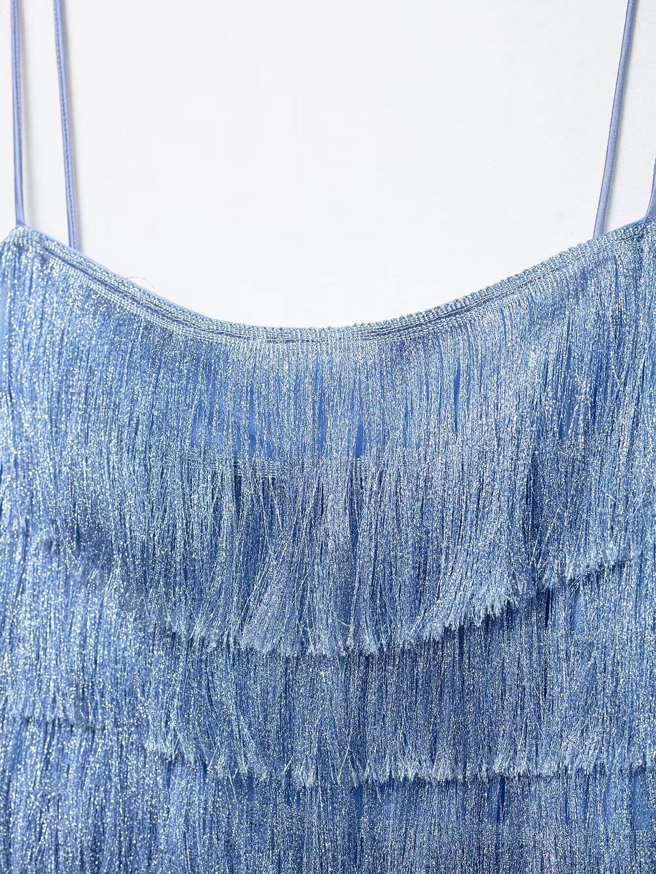 Plunge Tank Fringe Maxi Dress
