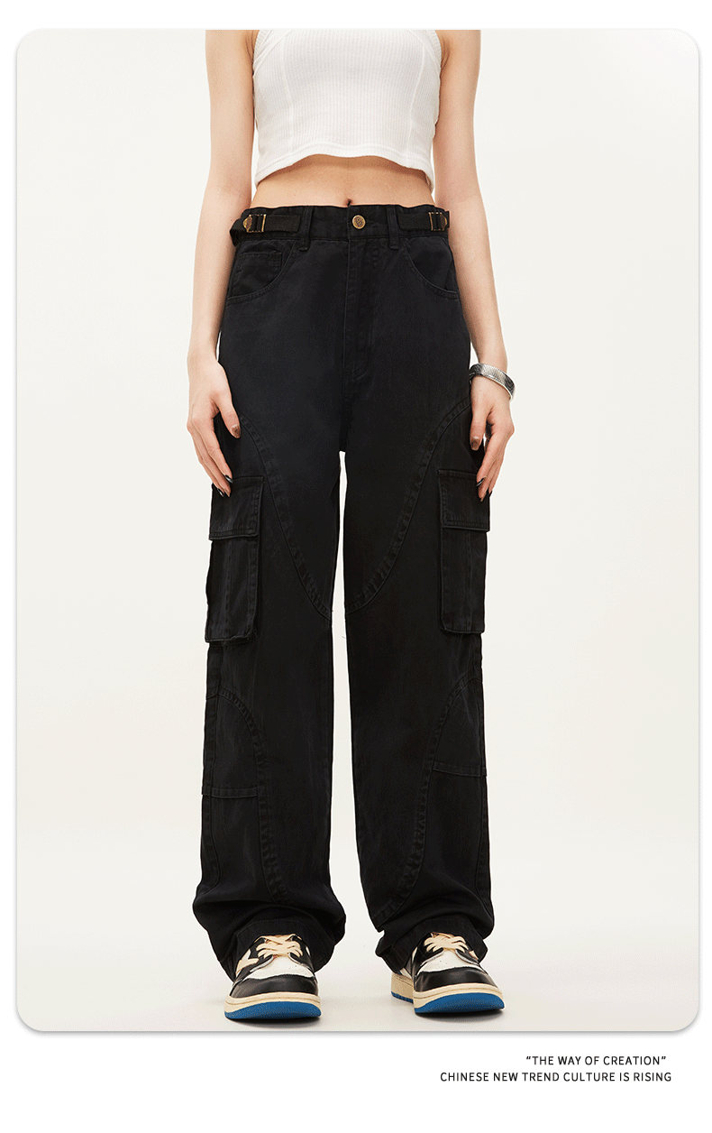 Unstructured Relaxed Fit Cotton Cargo Pants
