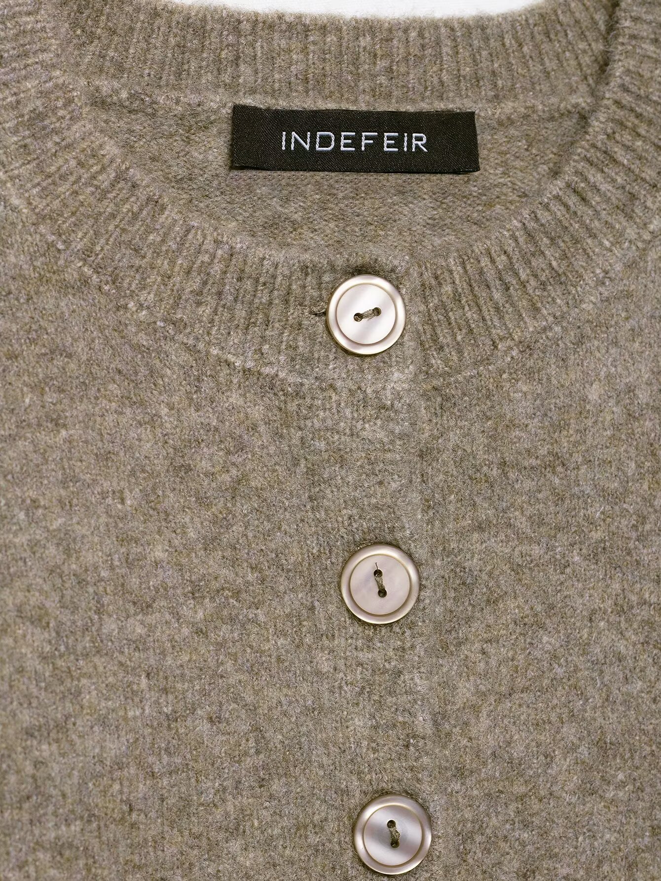 Ladies Crewline Full Sleeve Buttoned Plain Polyester Sweater