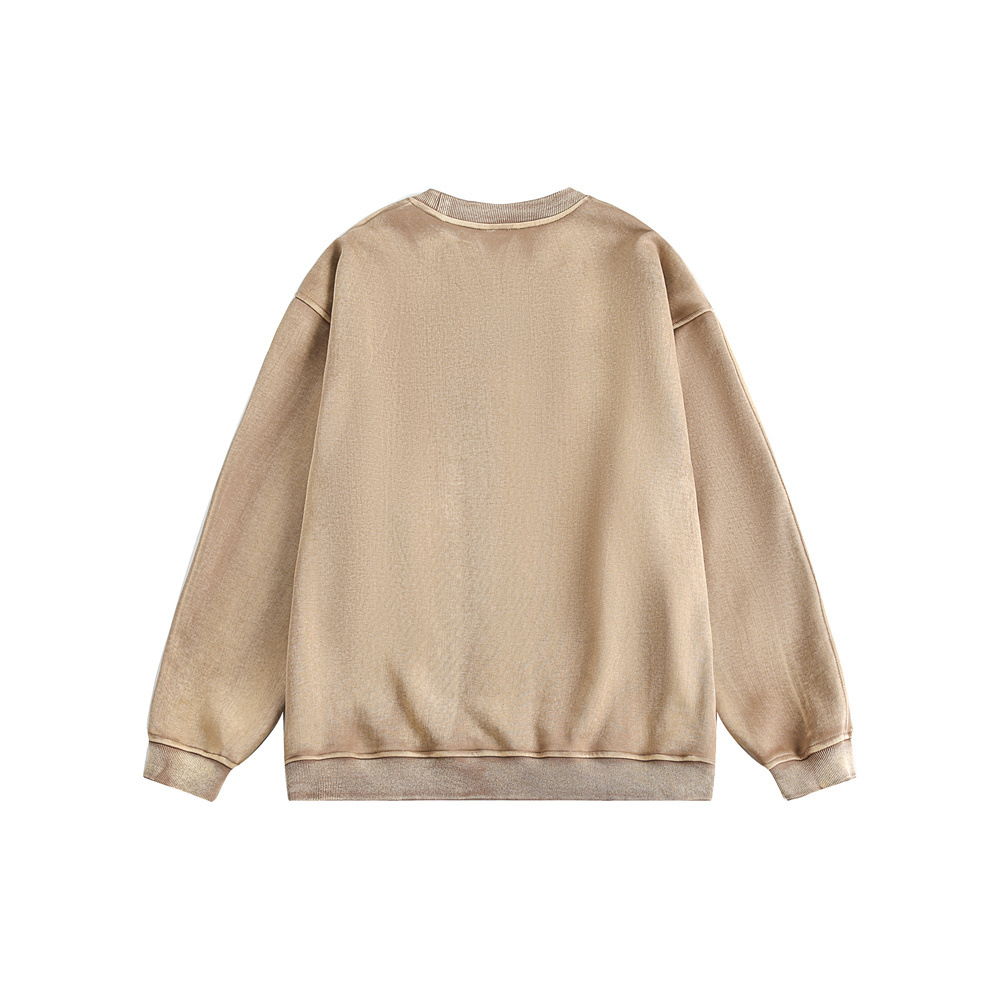 Vintage Embellished Graphic Oversized Long Sleeve Hoodie