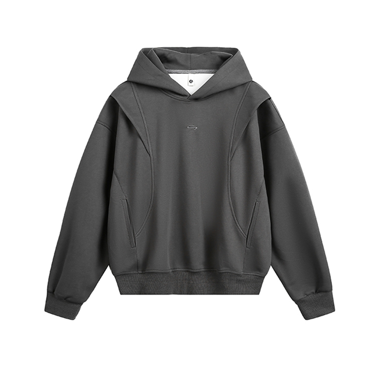 Retro Cotton Blend Loose Fit Hoodie