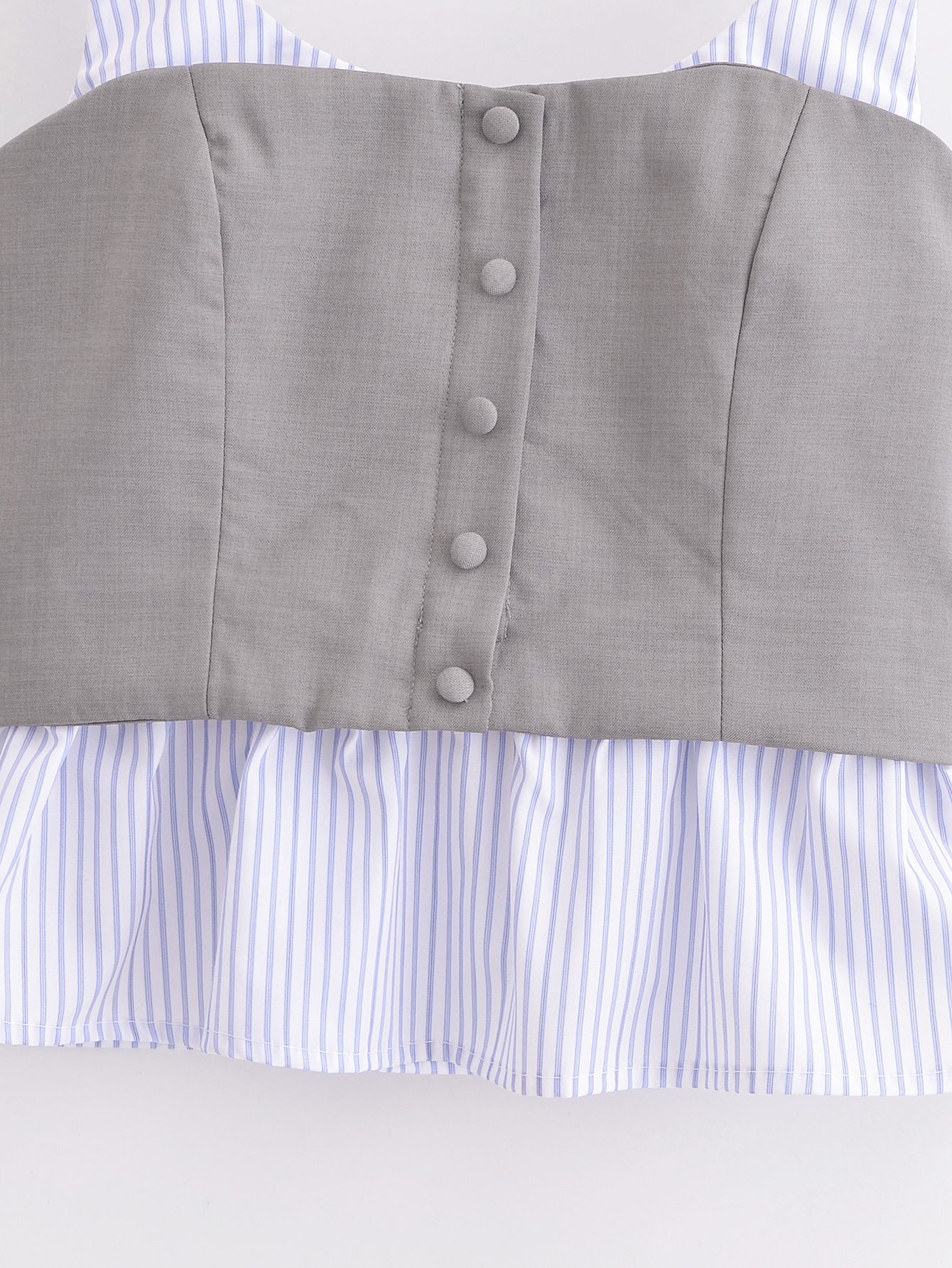 European Chic Sleeveless Colorblock Blouse