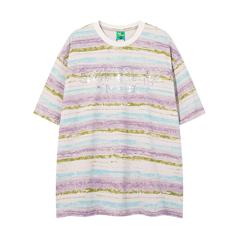 His & Hers Vintage Crystal-Banded Oversized Crewneck Tee