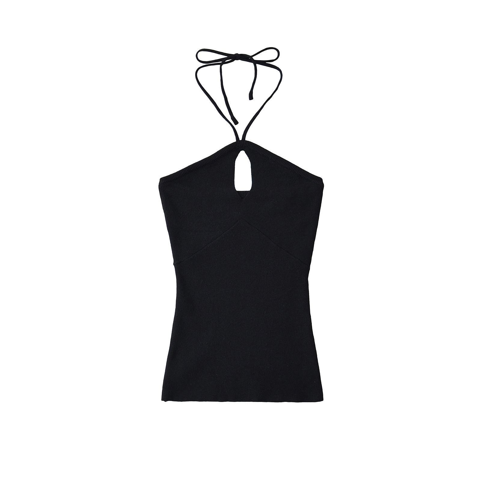 Hanging neck strap with exposed navel, slim and sexy small suspender