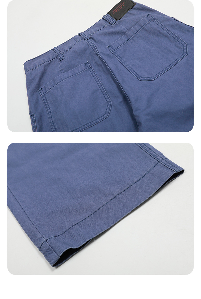 Pure Cotton Street Fashion Slim Fit Simple Loose Three-Dimensional Casual Work Trousers