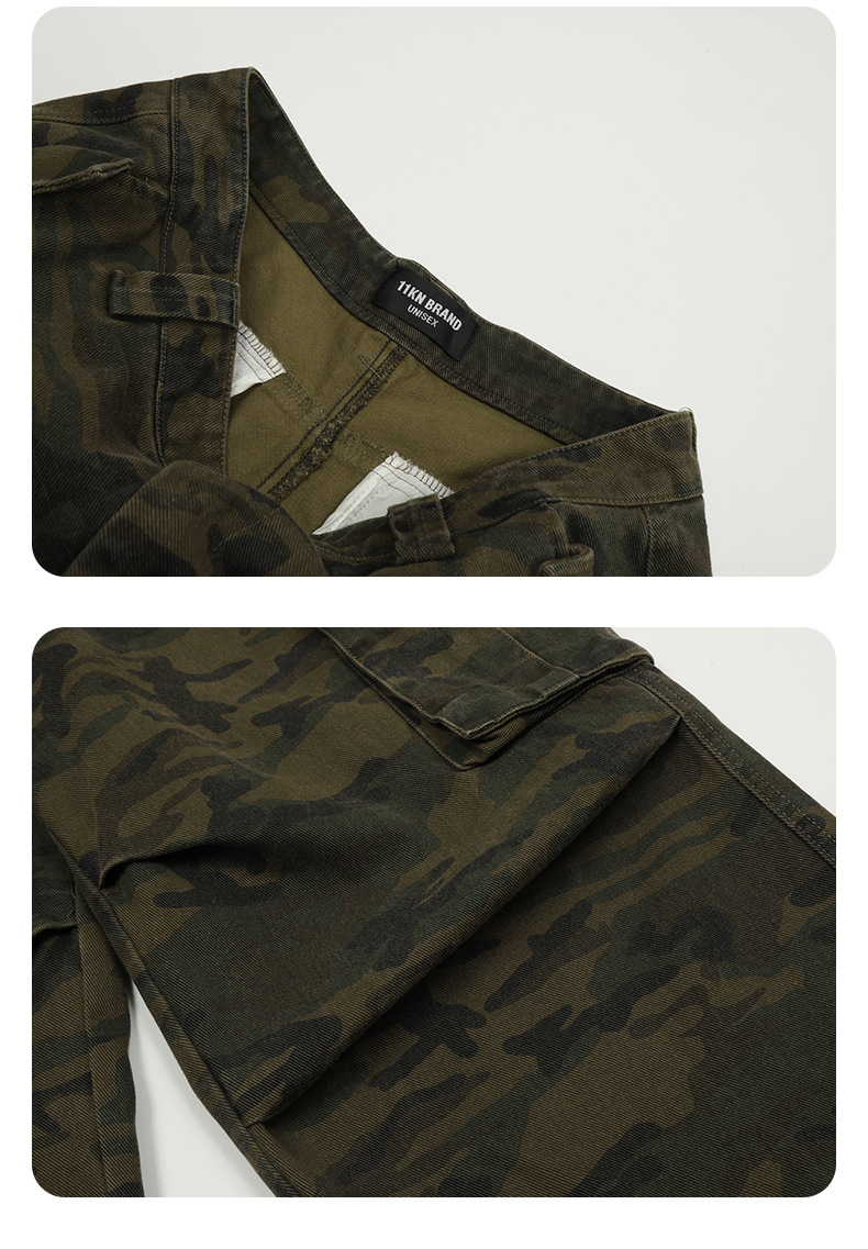 Streetwear Loose Fit with Multiple Pockets Slimming Straight Leg Wide-leg Long Pants