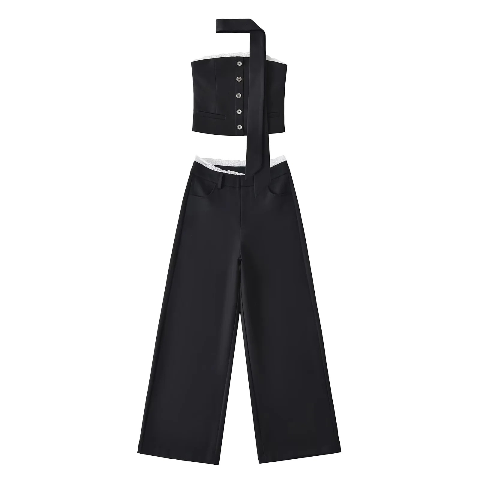 Bandeau Top Palazzo Pants