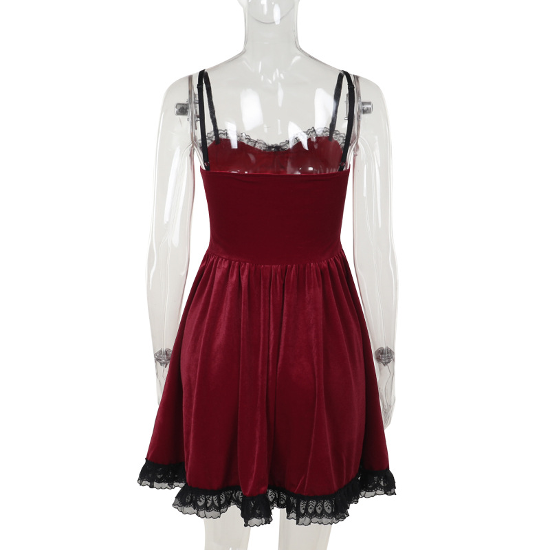 Dark Solid Private Lady Sleeveless Dress