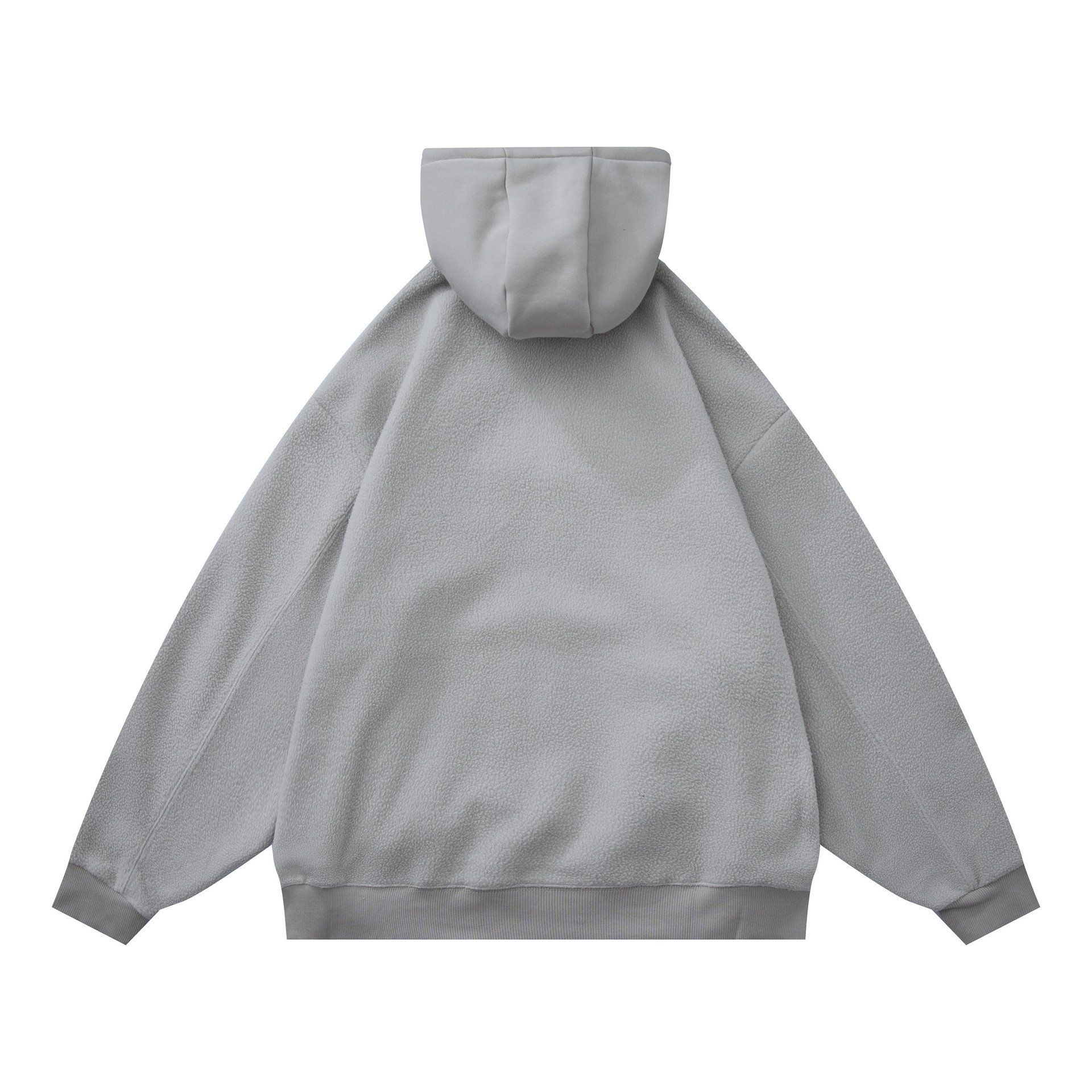 Oversized Logo Print Polyester Hooded Pullover
