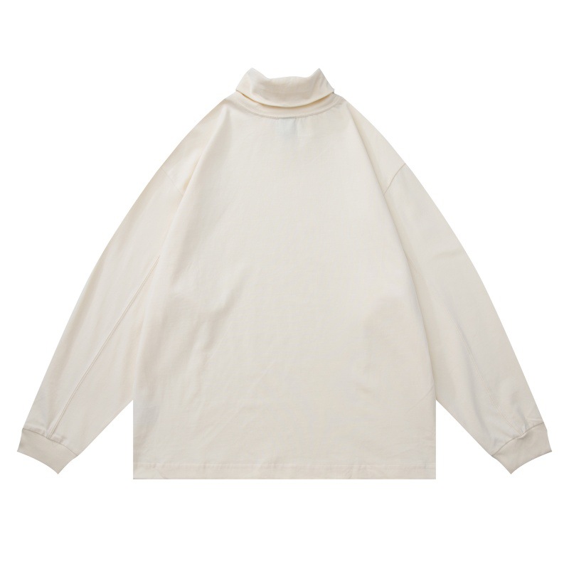 Plain Full Sleeved Mandarin Collar Mens T-Shirt