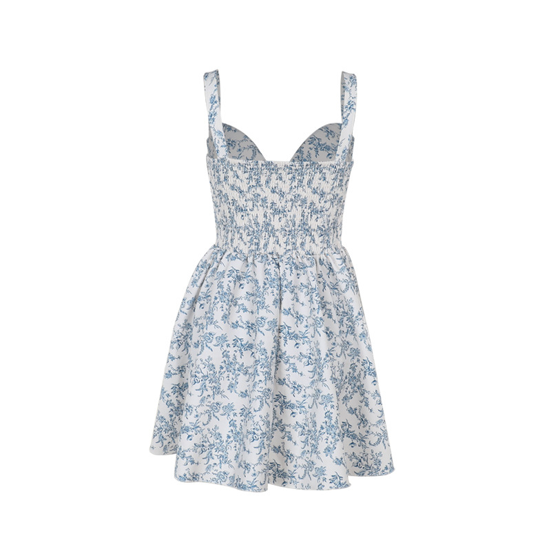 A-Line V-Neck Sleeveless High Waist Dress