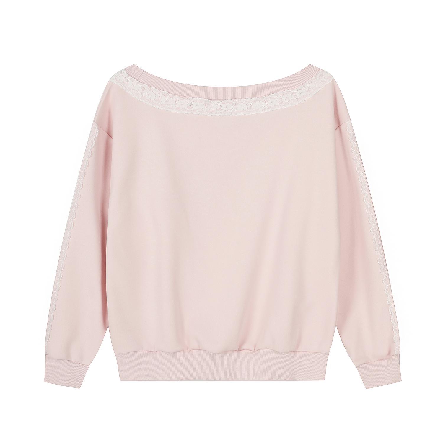 Bardot Hoodie With Ribbon Detail And Character Graphic
