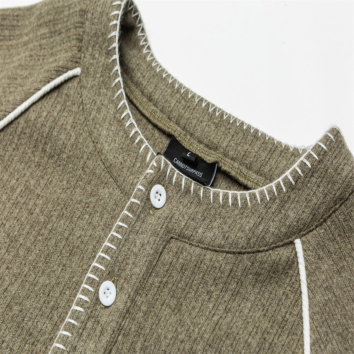 Oversized Color Block Long Sleeve Workwear Sweater