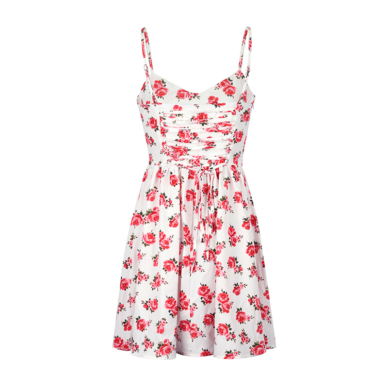 Bodycon Bandeau Open Back Patterned Dress