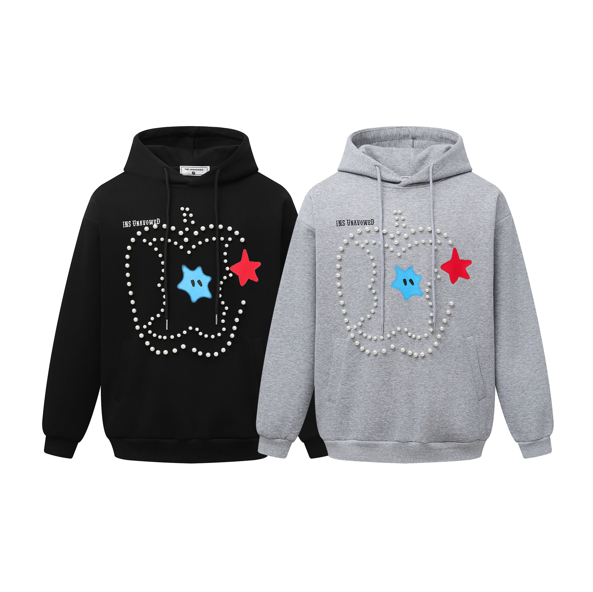 Vintage Cotton Studded Hoodie