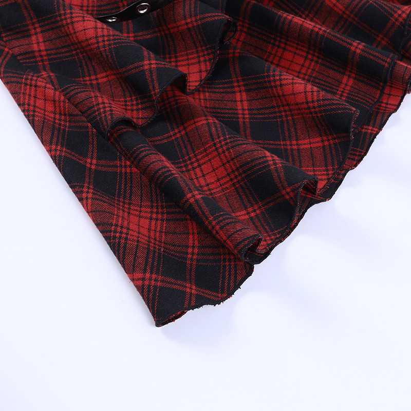 Urban Asymmetric Checkered Tube Dress
