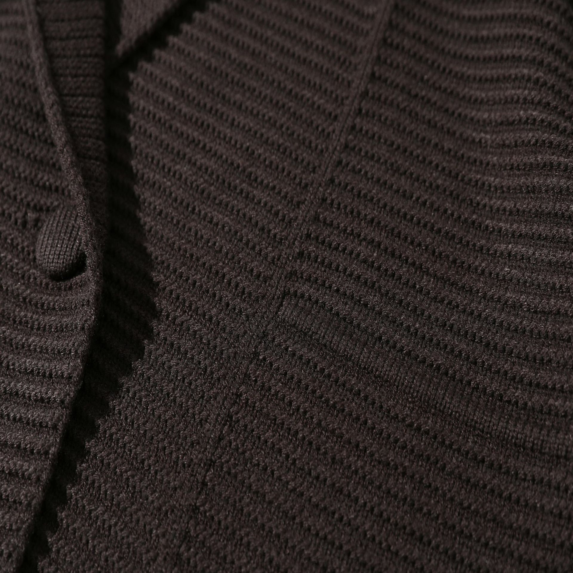 Japanese Workwear Nylon Jacquard Long Sleeve Oversized Cardigan