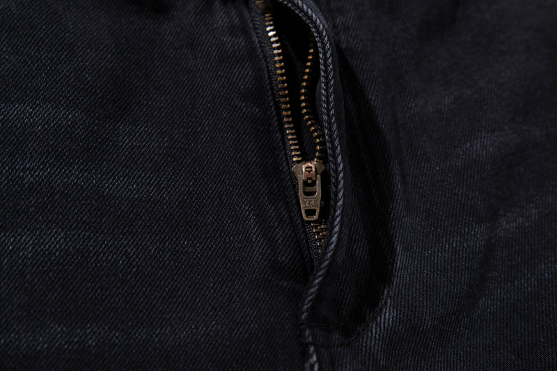 Casual Knife-Edge Pants for Men, Loose Straight-Leg Patchwork Denim Pants, Embroidered Wide-Leg Long Pants