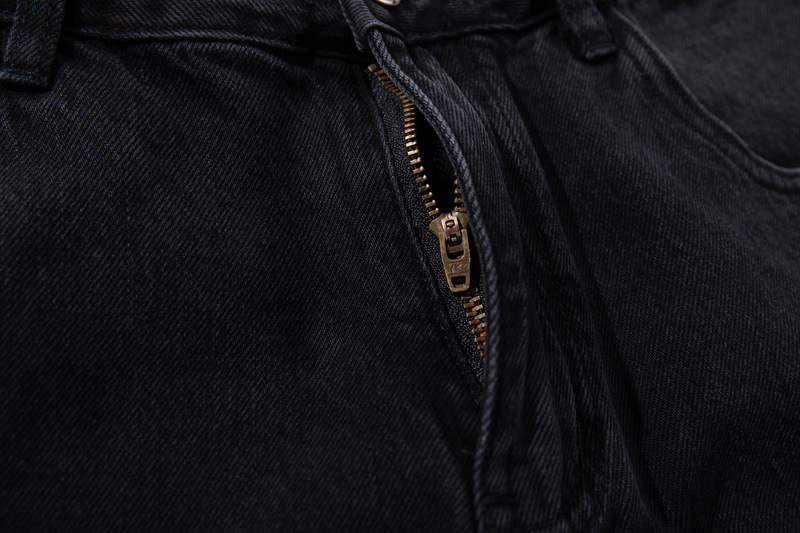 Streetwear Style Hip Hop Trendy Casual Black Knife Pants Ins Autumn Vintage Washed Loose Jeans