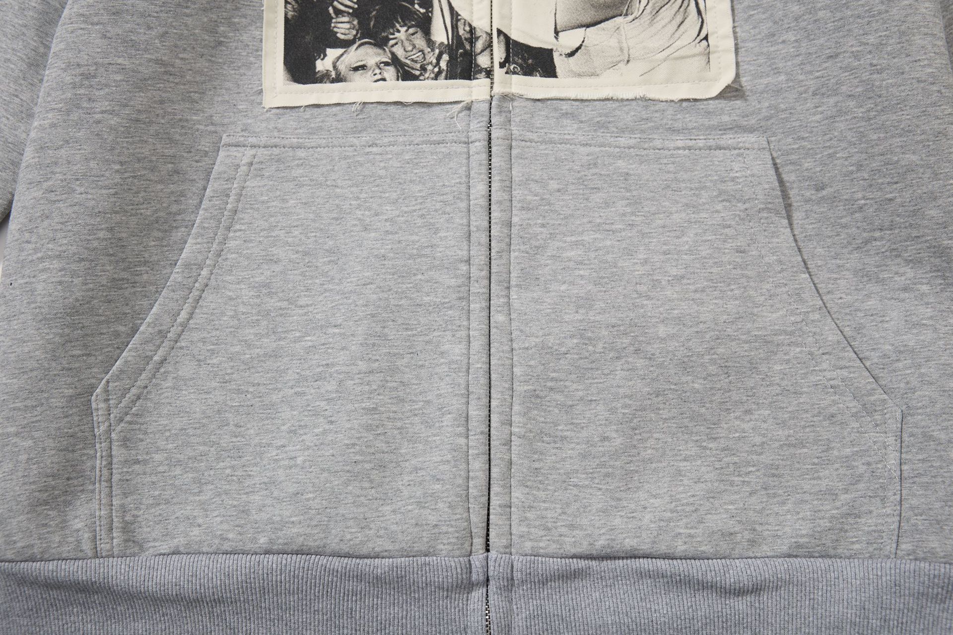 Man's American Retro Cotton Front Zip Sweatshirt