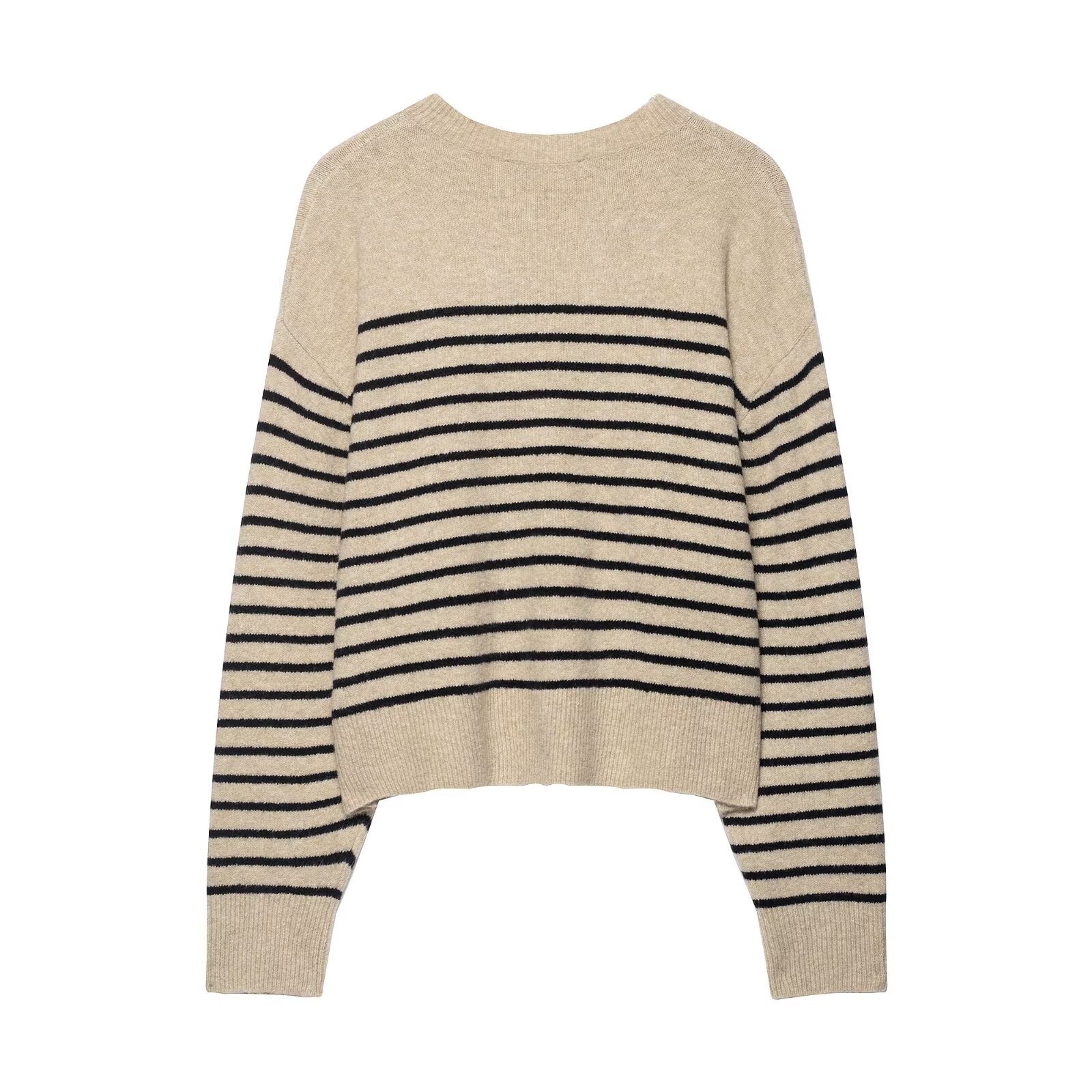 Two-Tone Long Sleeve Streetwear Sweater
