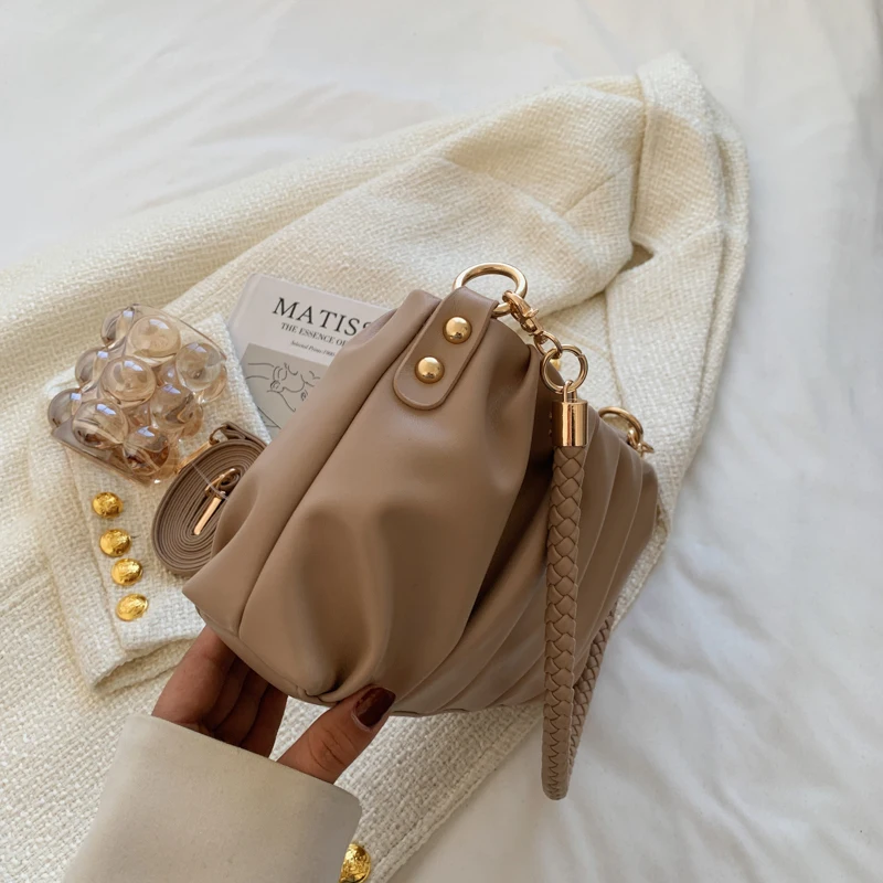 Small Soft PU Leather Underarm Handbags Spring Fshion Luxury Brand Designer Woman Shopper Handbags Shoulder Crossbody Bag