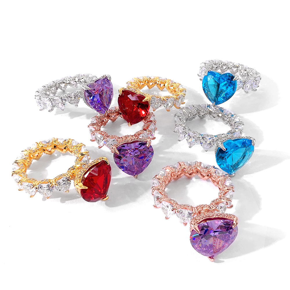 Sparkling Sweetheart Crystal Copper Ring