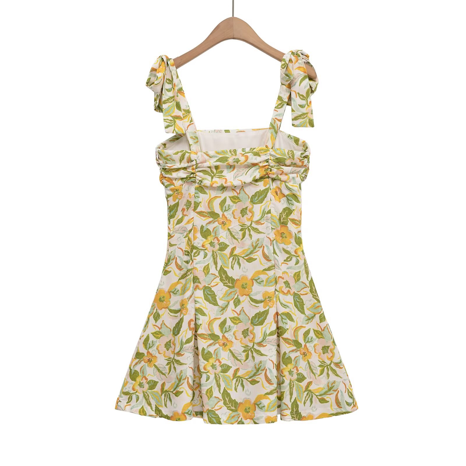 Women's Clothing Printed Linen Blend Short Dress
