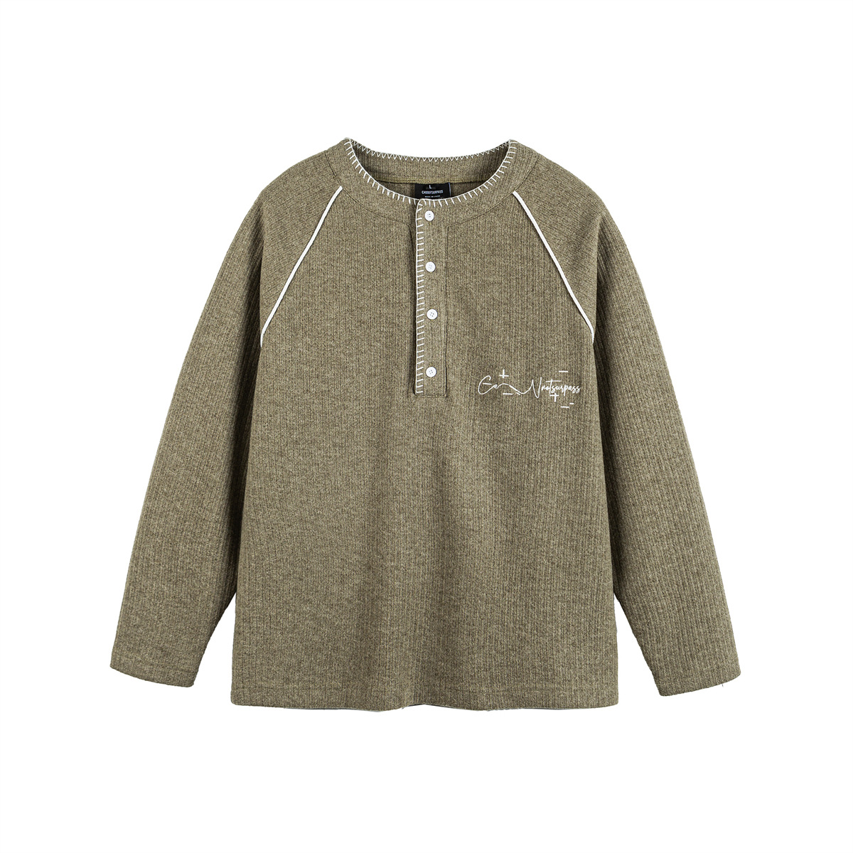 Oversized Color Block Long Sleeve Workwear Sweater