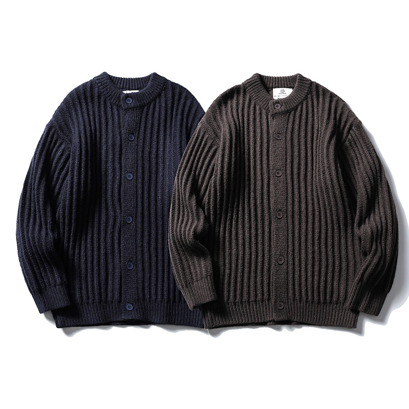 Japanese Workwear Polyester Fiber Cardigan