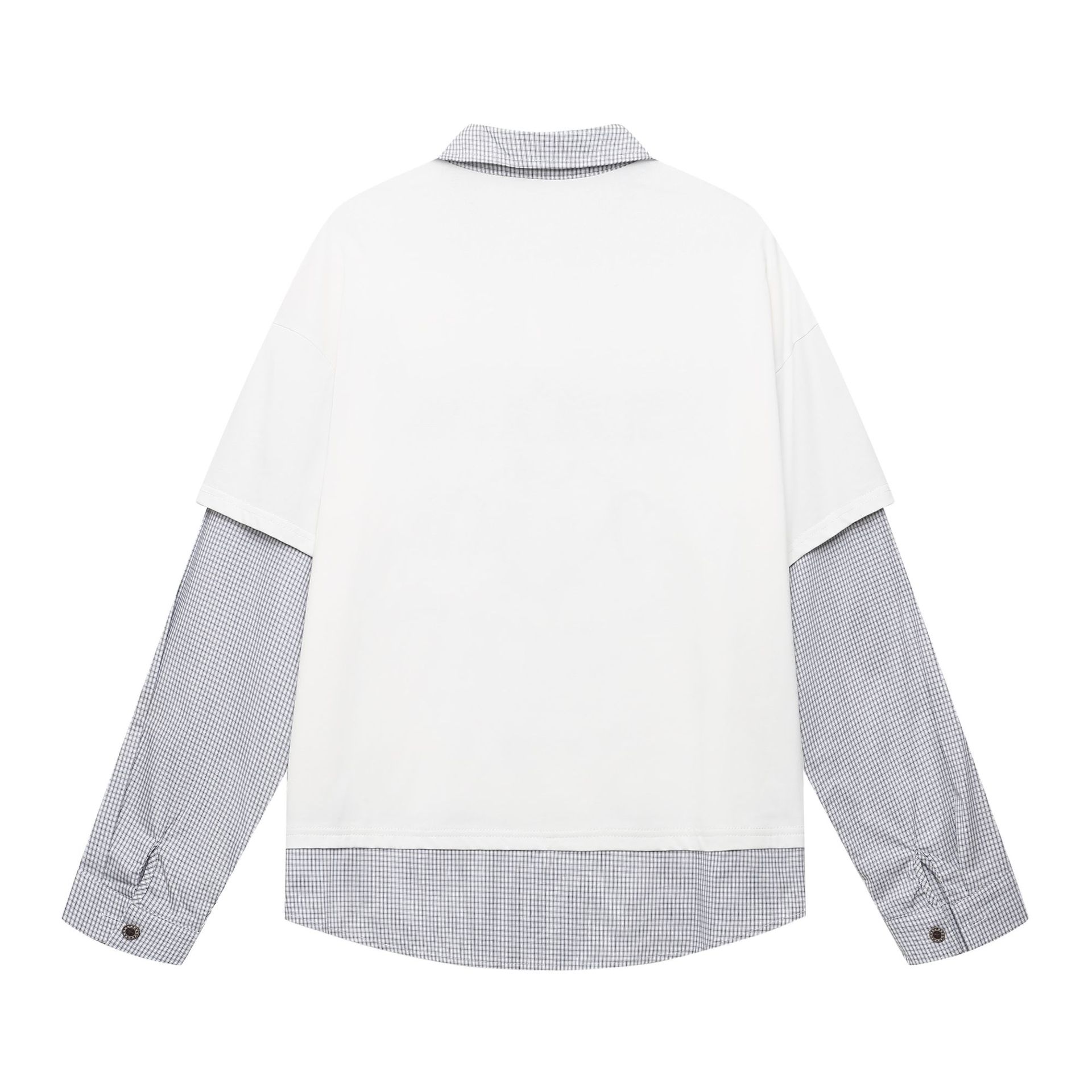 Long Sleeve Cotton Layered Panel Hoodie