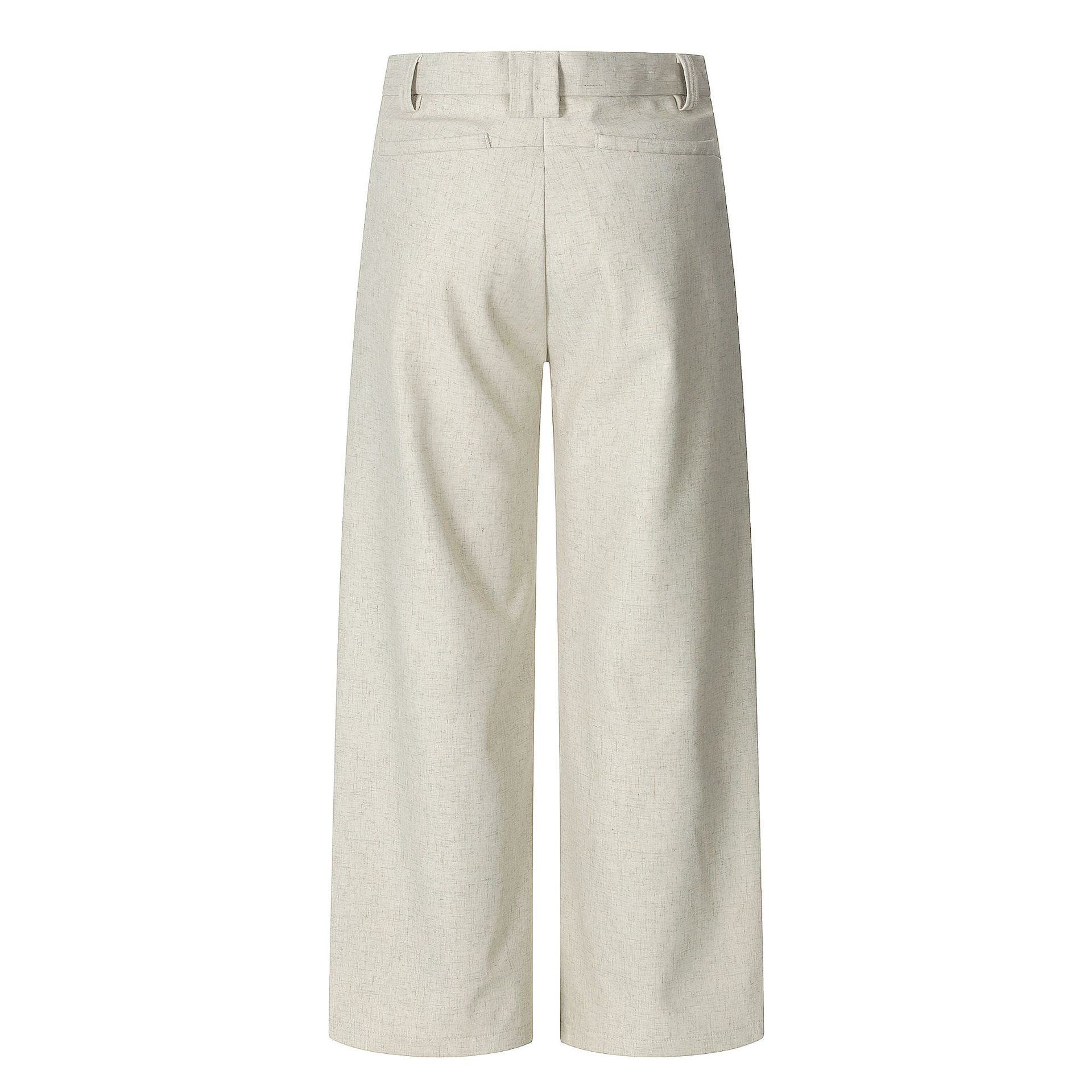 Trousers for Men and Women with Three-Dimensional Wide-Leg Pleated Loose Design Sense A-Line Casual Straight-Leg Pants