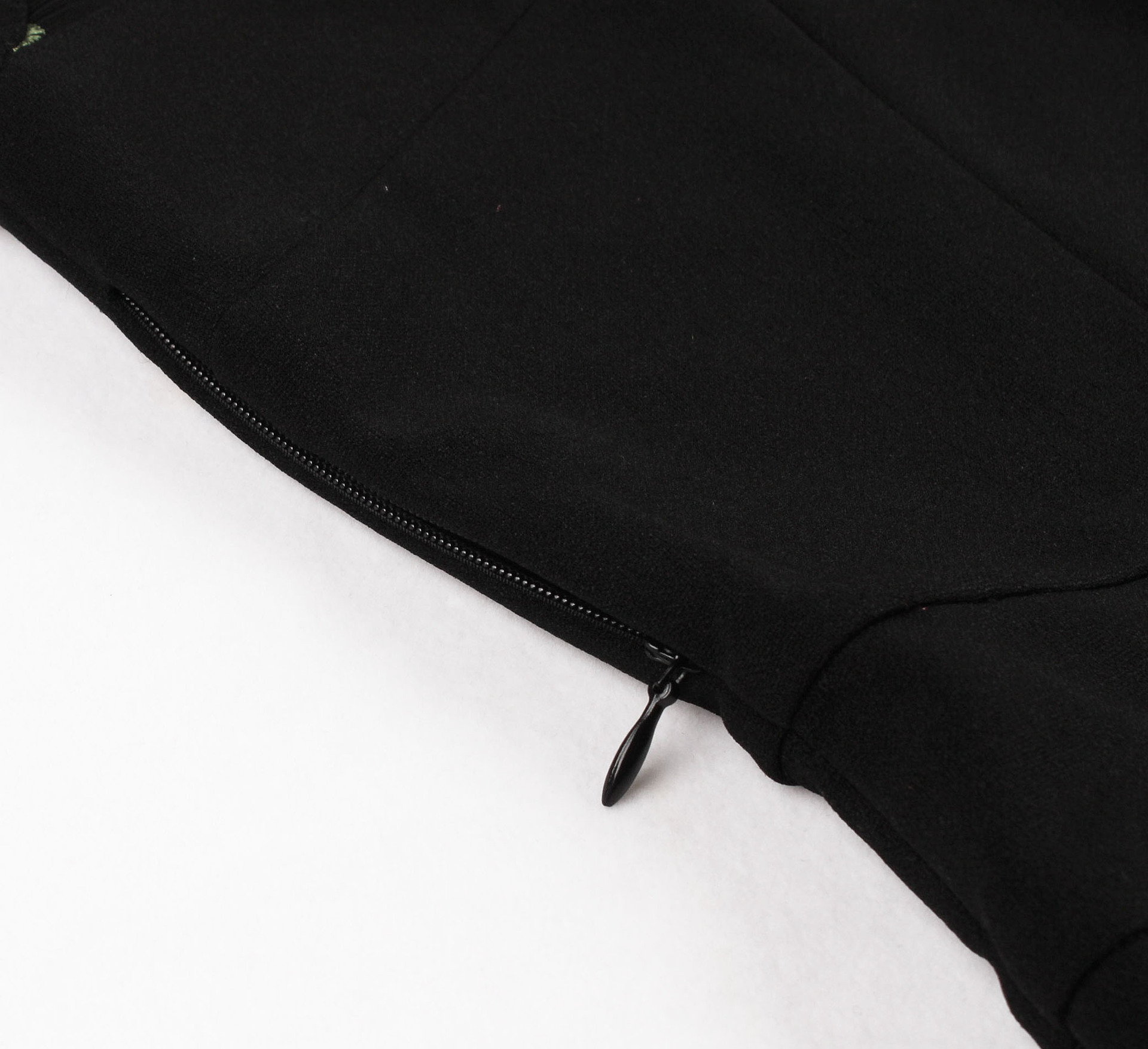 High Waist Contrast Panel Midi Dress Turn-Down Collar