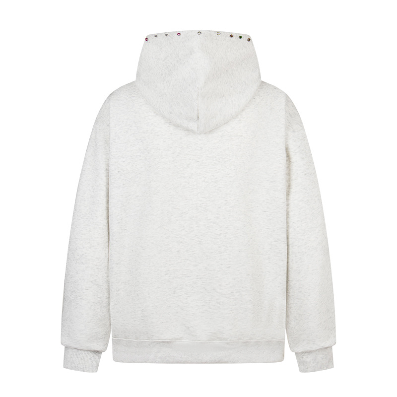 Utility Oversized Stitched Alphabet Cotton Hoody