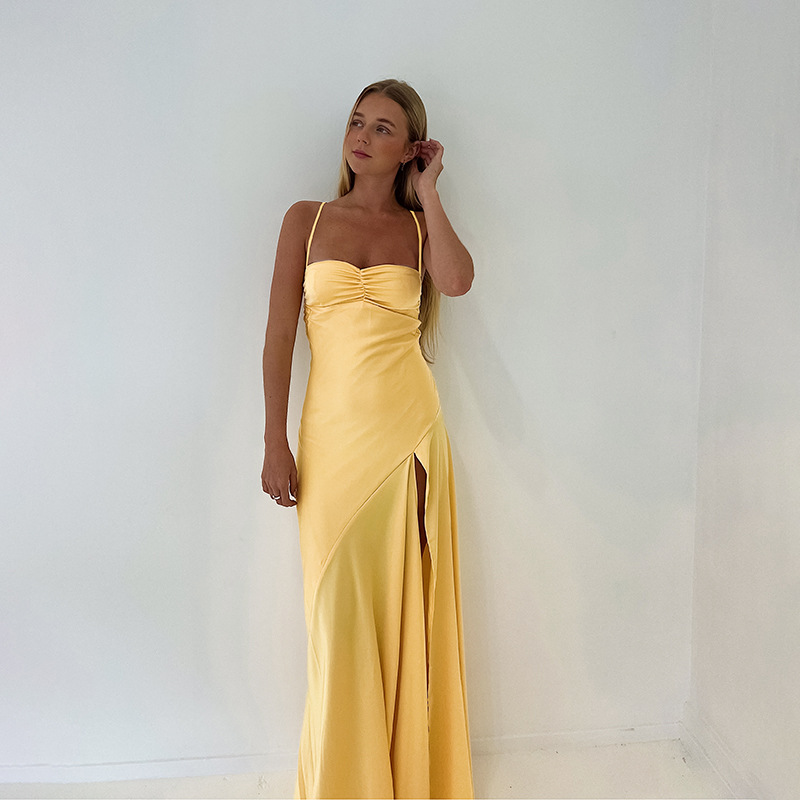 Fluid Open Hem Maxi Dress