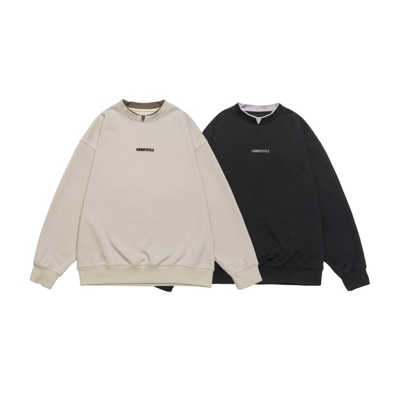 Layered Oversized Letter Print Hoodie