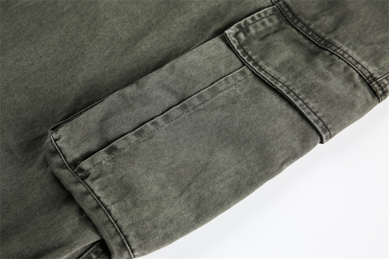 Multi-Pocket Cargo Pants Loose Wide-Leg Casual Trousers