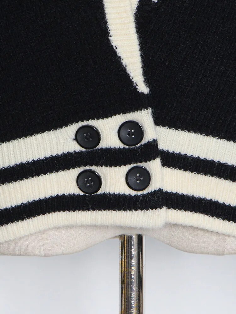 Ladies Relaxed Open Front Polyester Multi Tone Sweater