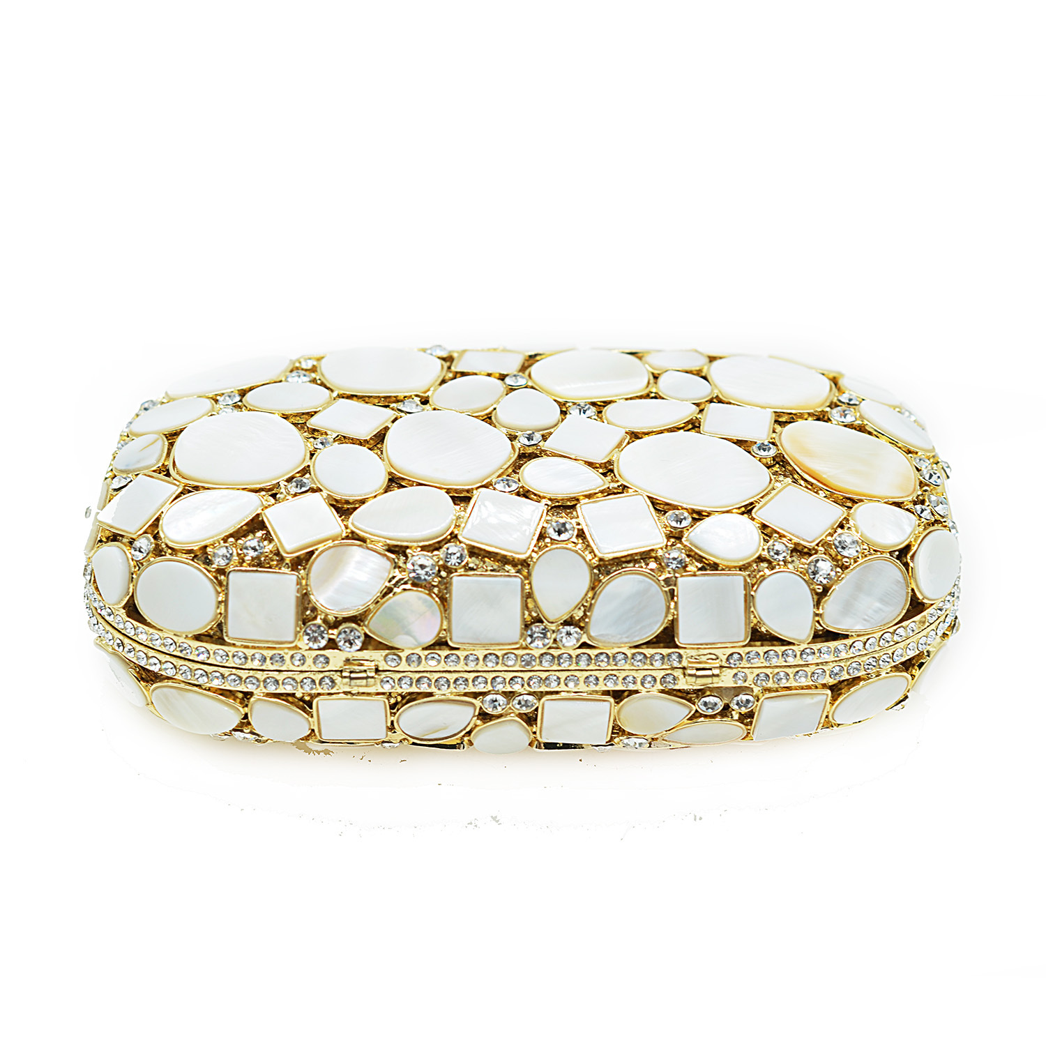 Women Luxury Crystal Evening Bags Bridal White Wedding Clutch Bag Party Handbag Purse