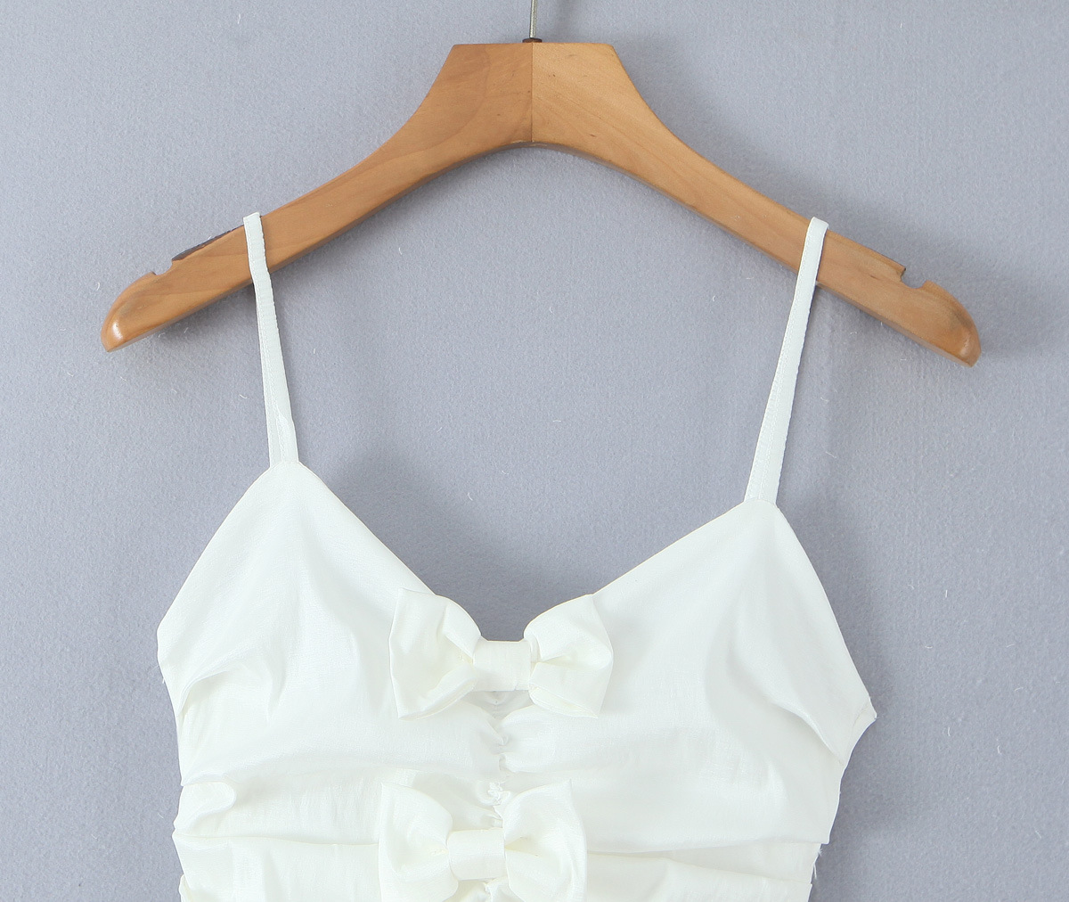 White Bow Layered Dress with Ruched Silhouette and Strapless Design