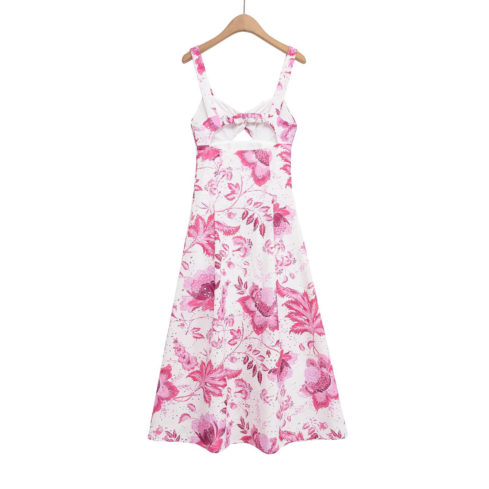 Women's Fashion Hollow-out Embroidery Print Dress