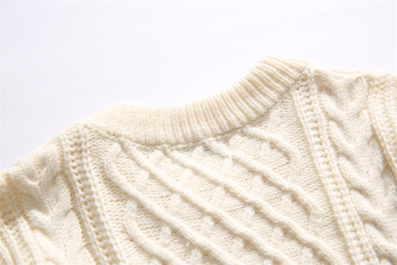 Ladies Japanese Workwear Jacquard Oversized Sweater