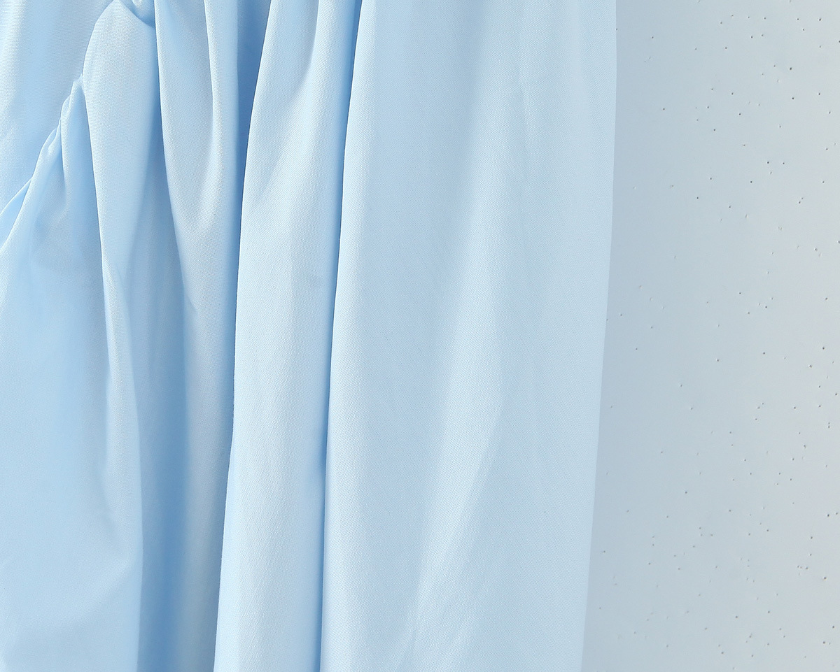 Blue neck tie long dress for women
