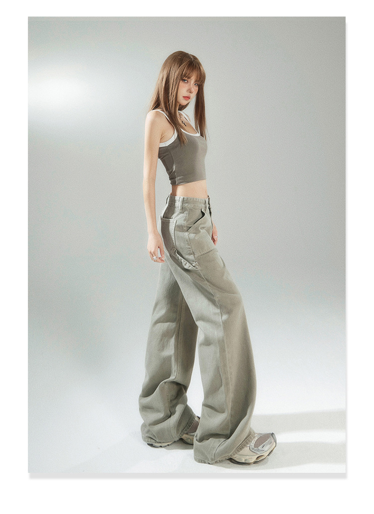 Loose Wide-Leg Pants, Boho Chic, Versatile Slimming Women's Denim Pants
