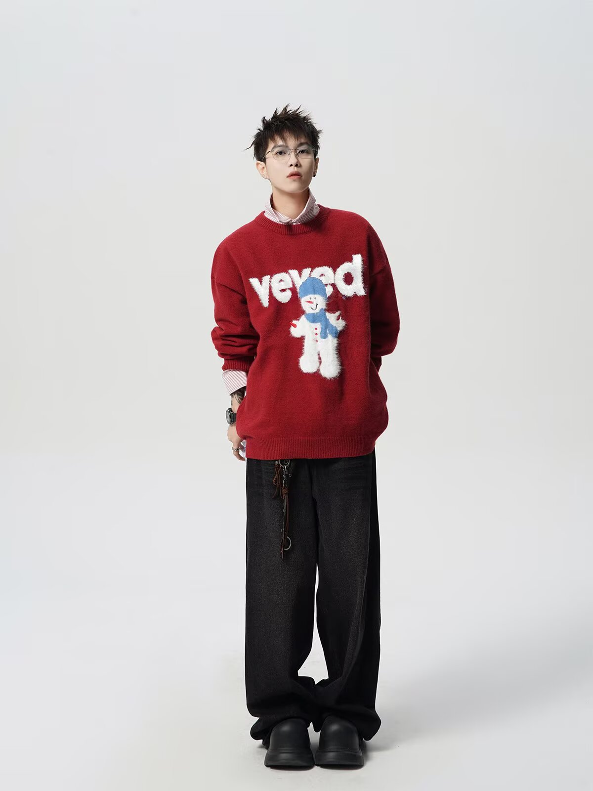 Holiday Frosty Alphabet Jacquard Sweater