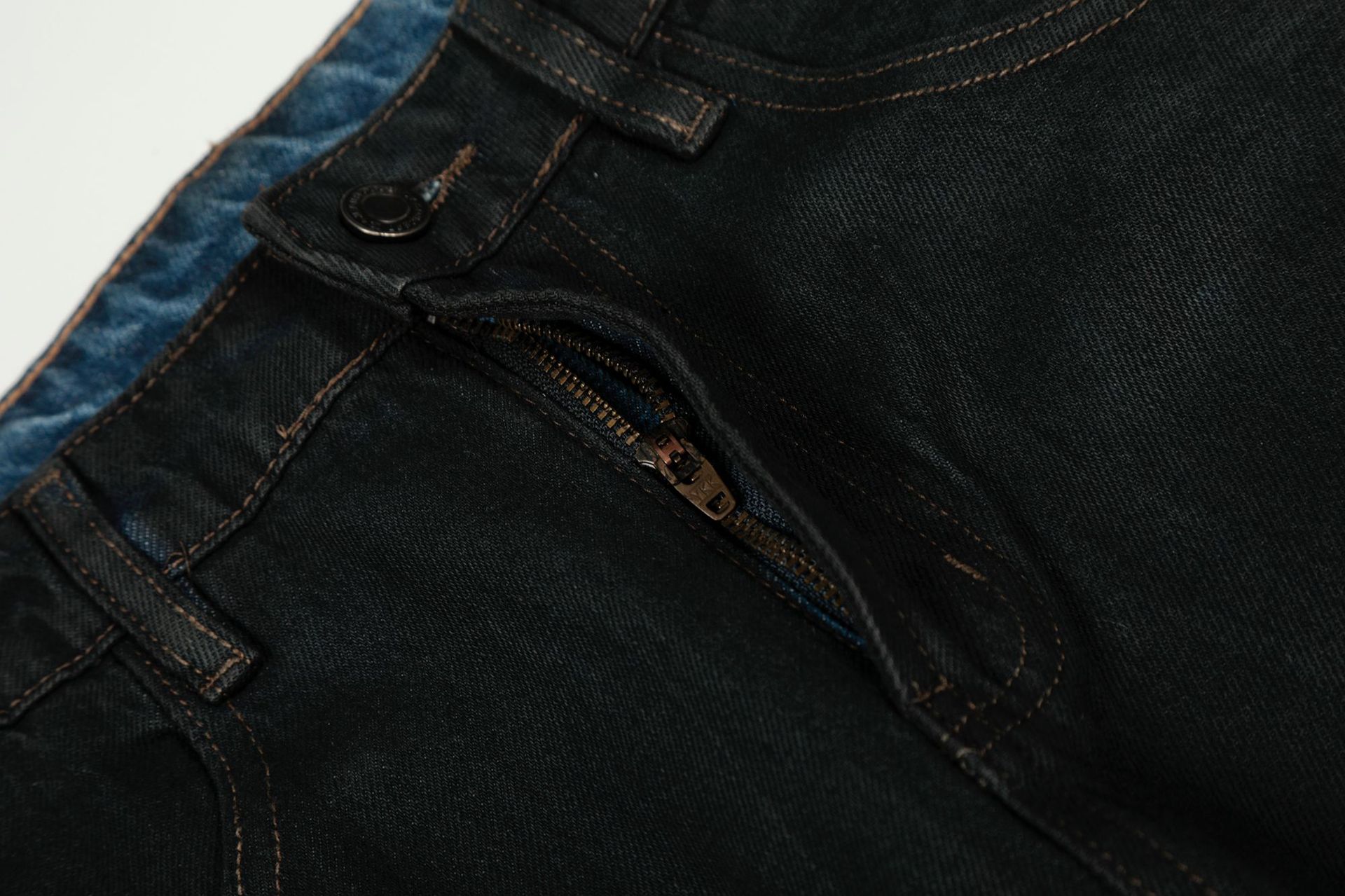 Street Retro High-End Waxed Black Craft Design Unisex Loose Dagger Cut Jeans