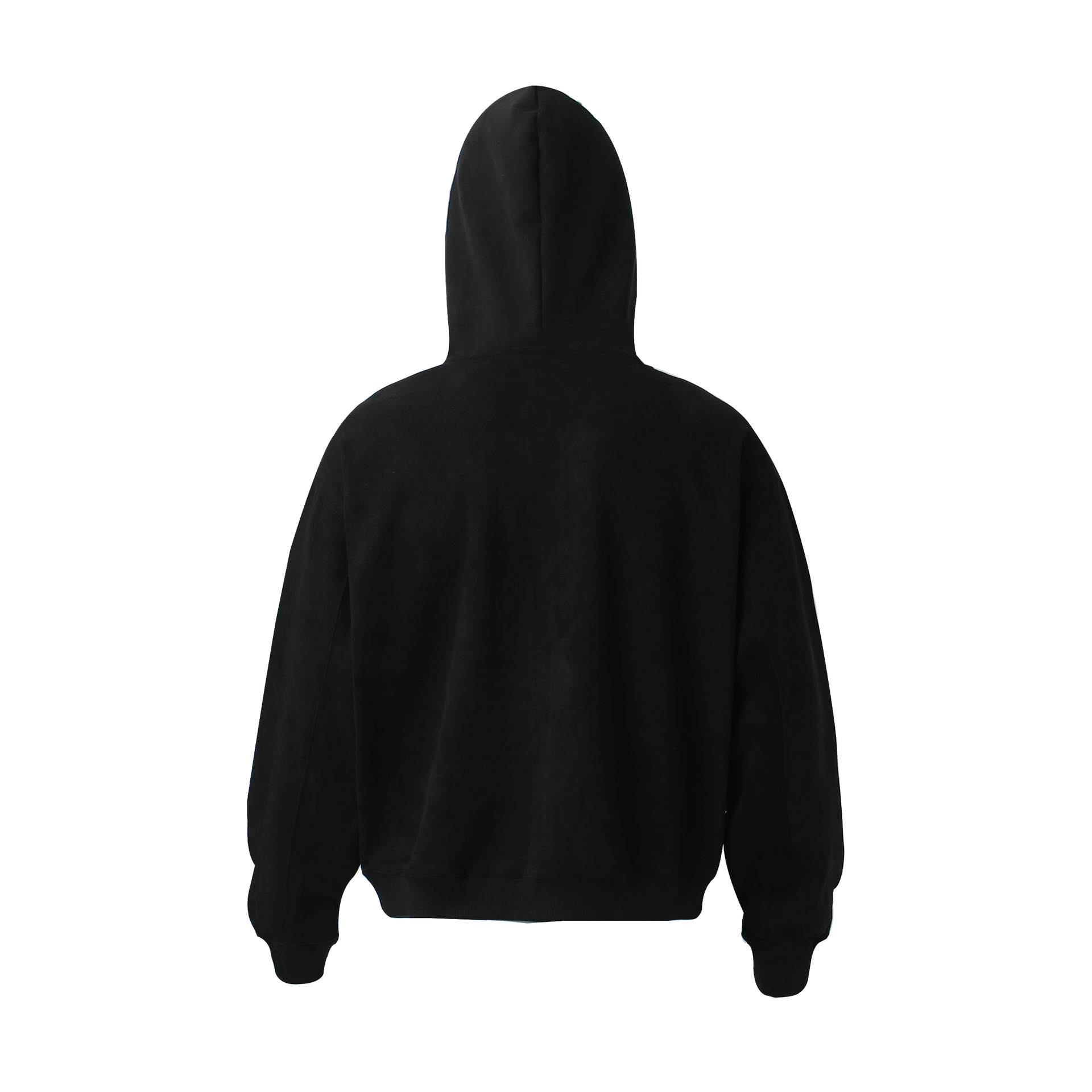 Suede cardigan zipper hoodie